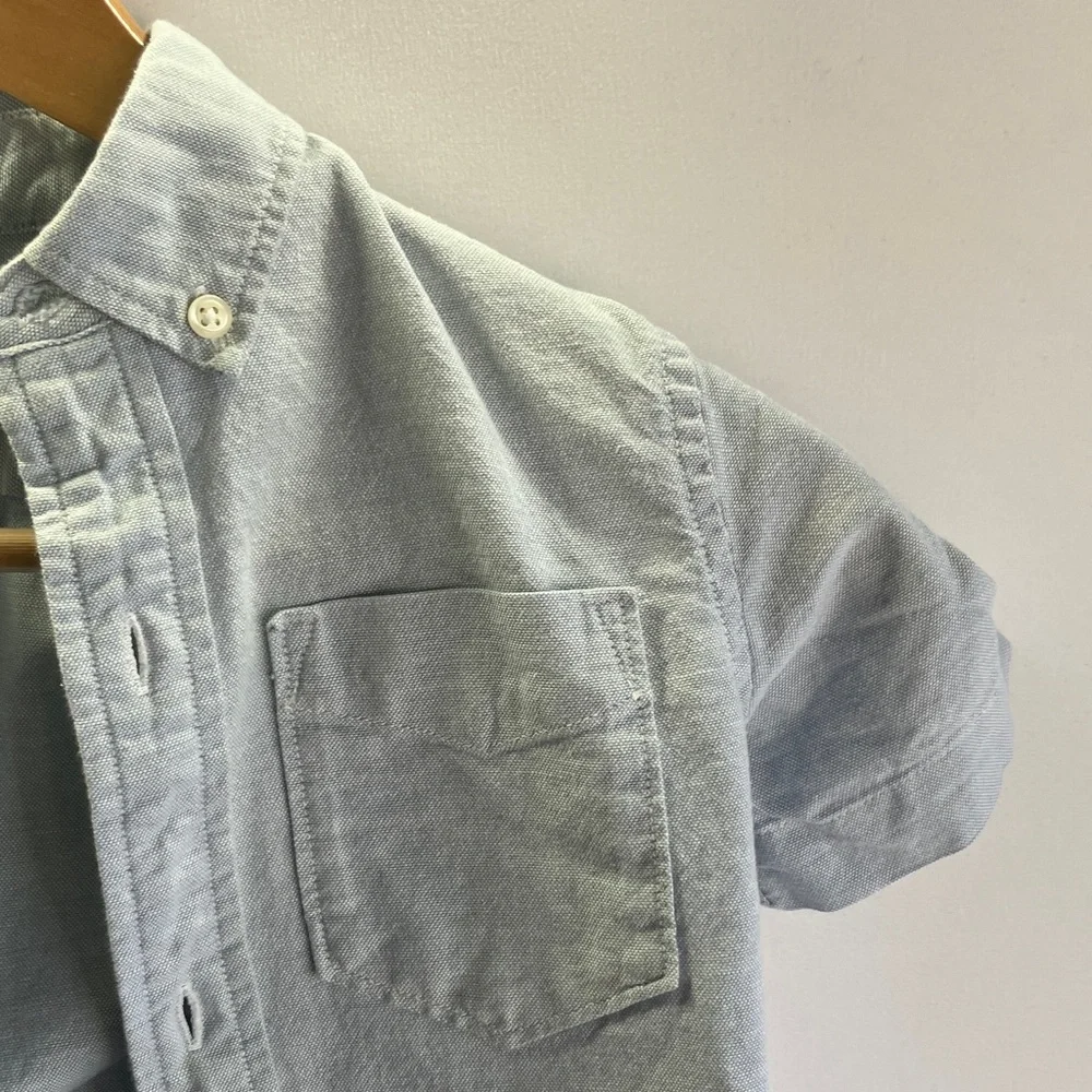 GAP Kids Light Blue & White Button Down Shirts, Pair